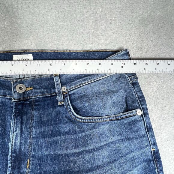Hudson Jeans Slim Fit Straight Leg Men’s 36x34 Zipper Fly Distressed Blue Denim - Picture 3 of 12